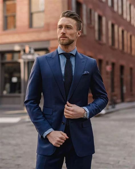 navy suits with ties